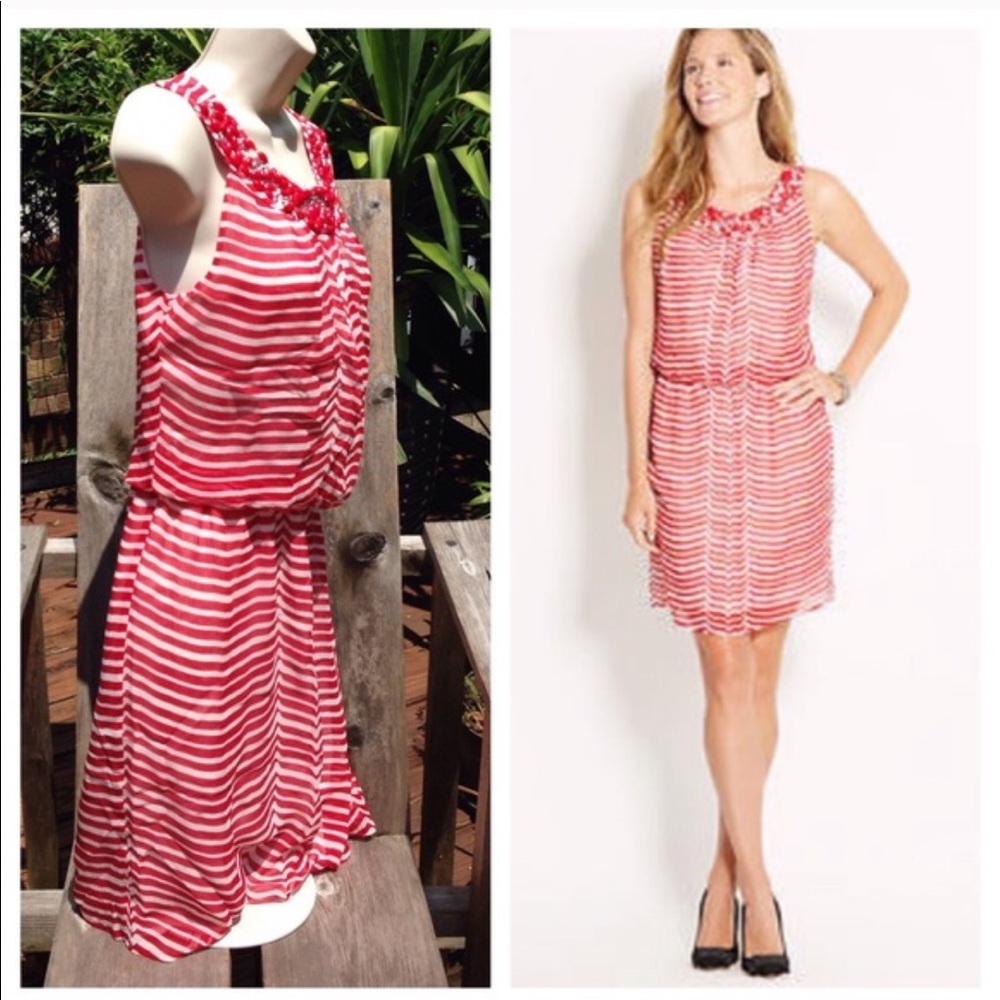 Vineyard Vines red and white striped dress